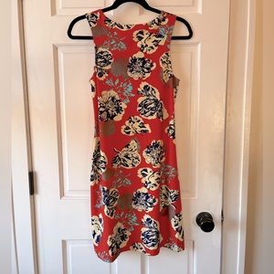 Orange Aryeh Dress with Floral Pattern